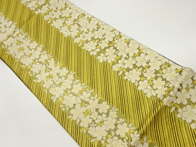 JAPANESE FUKURO OBI / MATELASSE / WOVEN SAKURA